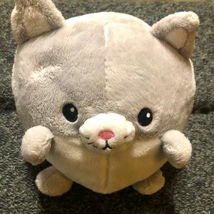 Squishable Cat 7 inch Grey Gray Cat White Belly
